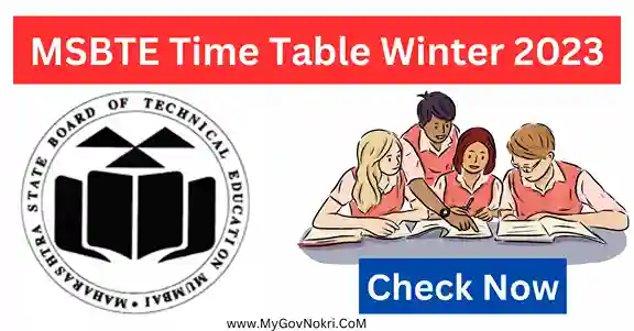 MSBTE Time Table Winter 2023 24
